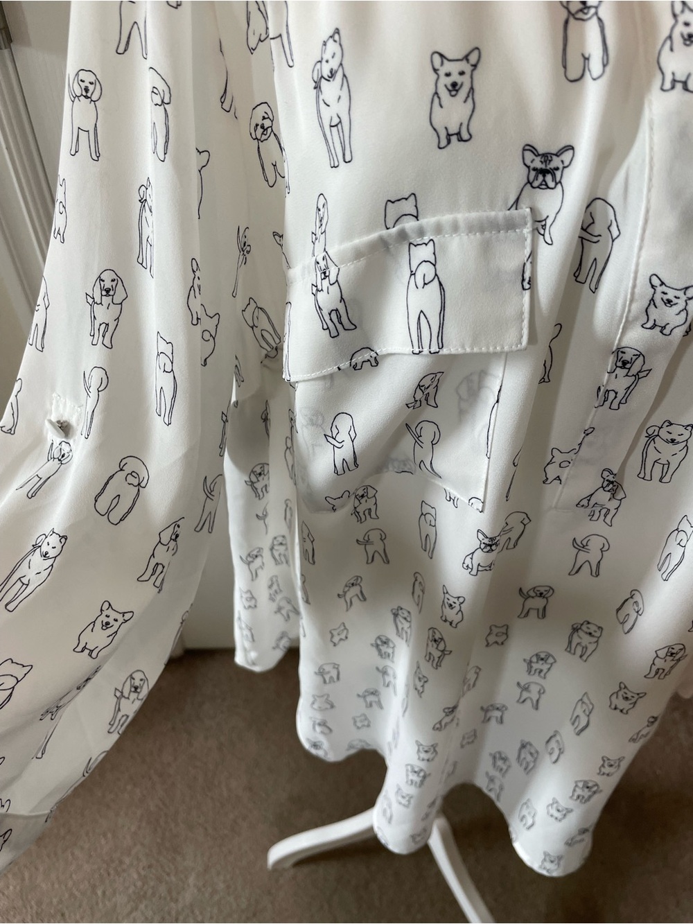 torrid Cream Tunic Top with Black Dog Outline Print - Picture 5 of 16
